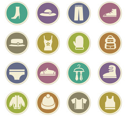 clothes icon set