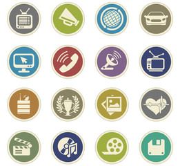 communication icon set
