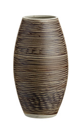 Ceramic vase, white background