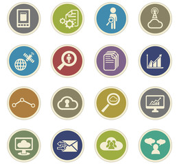 data analytic icon set