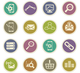 data analytic icon set
