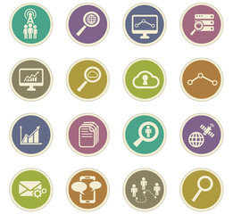data analytic icon set
