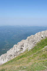 Naklejka premium Chatyrdag mountain beautiful landscape in Crimea, Russia.