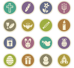 Fototapeta premium easter icon set