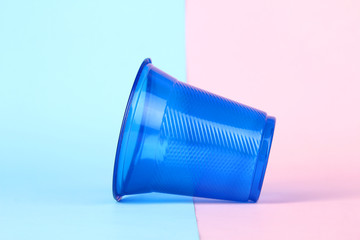 Disposable plastic glass