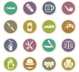 father day icon set