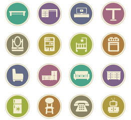 furniture icon set