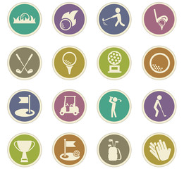 golf icon set