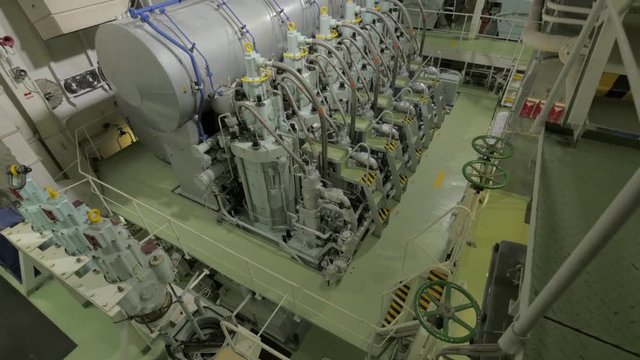 Engine room of ship