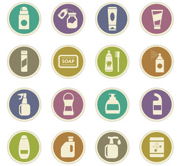 Fototapeta premium household chemicals icon set