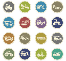 Obraz premium industrial transport icon set