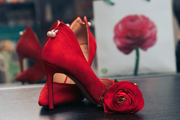 Red women's shoes