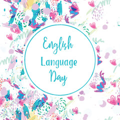 Greeting card of the English Language Day