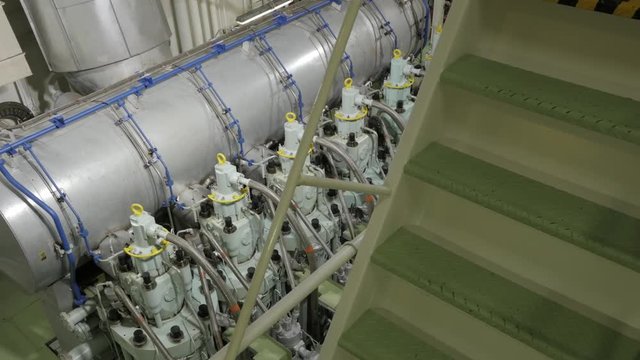Ladder to engine room of ship