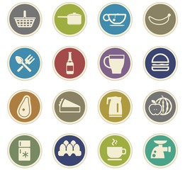Fototapeta premium kitchen icon set
