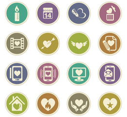 love icon set
