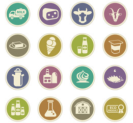 milk icon set