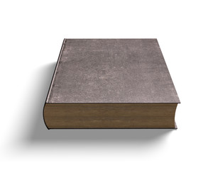 Closed old book, 3D illustration