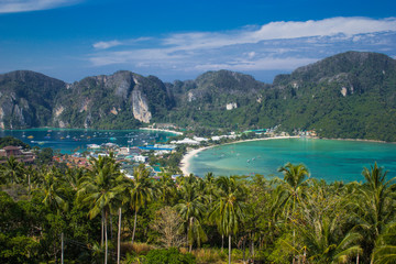 island Phi Phi. View from the top of the mountain.