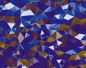 Abstract blue polygonal geometric triangle background