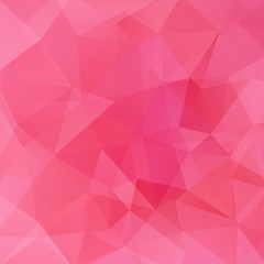 Abstract pink mosaic background. Triangle geometric background. Design elements. Vector illustration