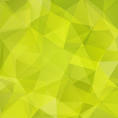 Obraz na płótnie Canvas Abstract mosaic background. Triangle geometric background. Design elements. Vector illustration. Yellow, green colors.