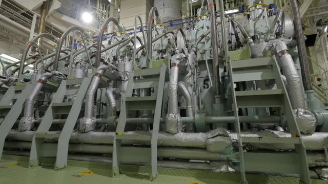 Main engine of ship