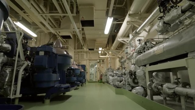 Purifier room of ship