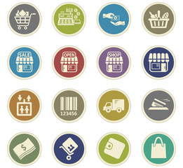 shopping icon set