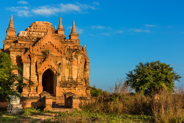 skyline landscape of the historic capital city of Bagan Myanmar (Burma)