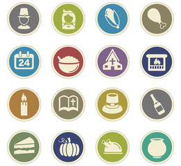thanksgiving day icon set