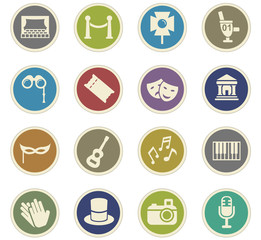 theater icon set
