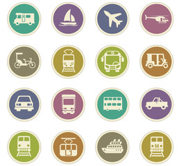 transport icon set