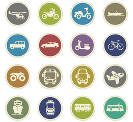 transport icon set