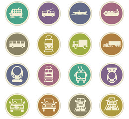 transport icon set