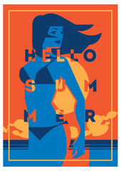 Summer Holiday and Summer Camp poster.