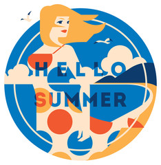 Summer Holiday and Summer Camp poster.