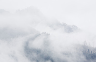 Misty Mountains in the alps