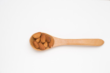 Almonds isolated on white background