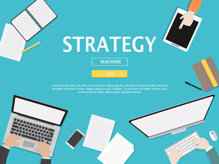 Strategy Graphic Illustration For Business Concept.