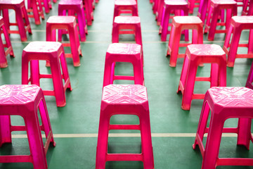 Neat rows of chairs