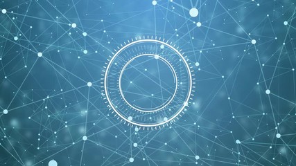 Abstract social network with a clock - Powered by Adobe