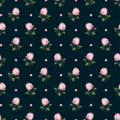 Seamless pattern with colorful roses.Floral vector print.Textile texture