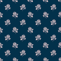 Seamless pattern with colorful roses.Floral vector print.Textile texture