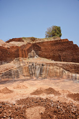 Ruins on top of Sigiriya palace