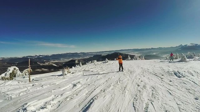 Girl on skis photographs