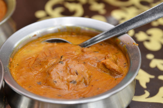 Bowl of indian mutton curry