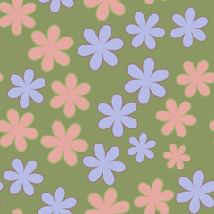 Seamless abstract flower pattern