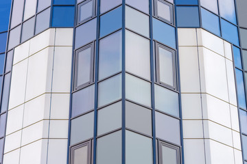 Obraz premium background texture. glass facade of a modern high-rise building