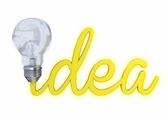 Light Bulb and Idea Concept - 3D